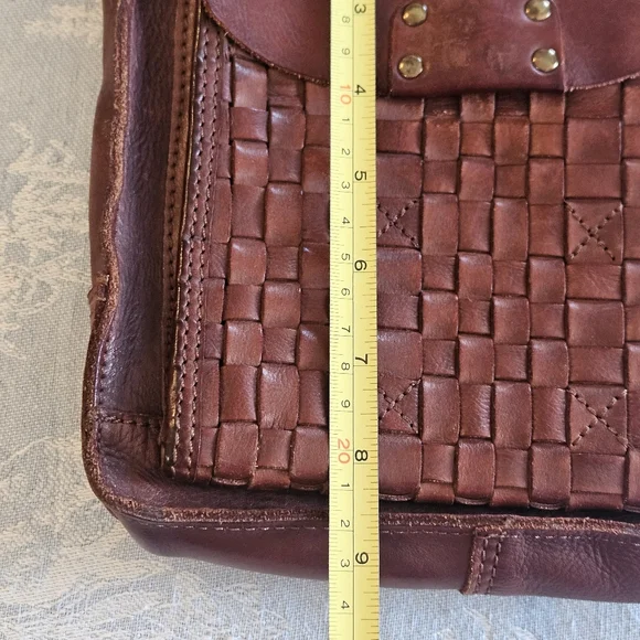 ASHWOOD HERITAGE Crossbody Bag Red Leather Woven England UK Purse Handbag Boho - Picture 3 of 16